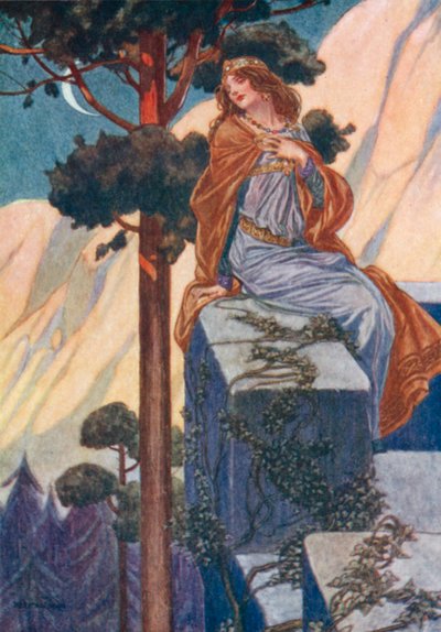 Edvard Grieg: Prinsessen (fargelitografi) av Thomas Heath Robinson