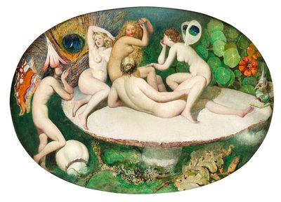 A Dream of Fairies (olje om bord) av Thomas Heatherley