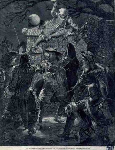 The Outrage Upon Sir John Coventry (d.1682), 21. desember 1670 (gravering) av Thomas Herbert (after) Maguire