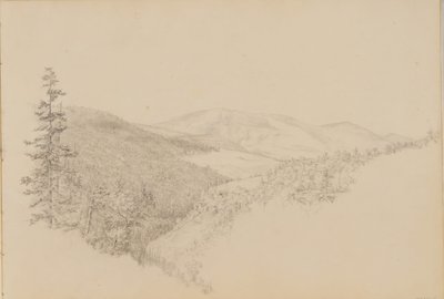 Kauterskill Clove fra Sketchbook of Landscape and Animal Subjects, ca. 1860-64. av Thomas Hewes Hinckley