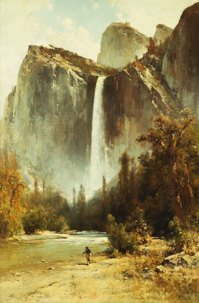 Bridal Falls, Yosemite, av Thomas Hill