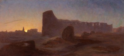 Utsikt over det romerske Colosseum ved solnedgang, Italia av Thomas Hiram Hotchkiss