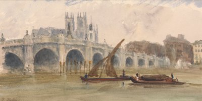Westminster Bridge og Abbey av Thomas Hollis