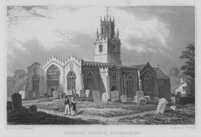 Colyton Church, Devonshire (gravering) av Thomas Hosmer (after) Shepherd