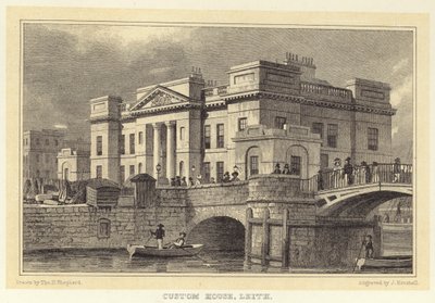 Custom House, Leith (gravering) av Thomas Hosmer (after) Shepherd