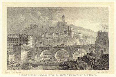 North Bridge, Caton Hill etc. fra Bank of Scotland (gravering) av Thomas Hosmer (after) Shepherd