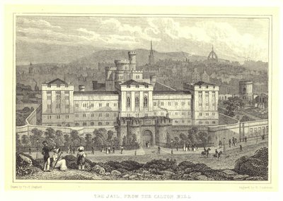 The Jail, fra Calton Hill (gravering) av Thomas Hosmer (after) Shepherd
