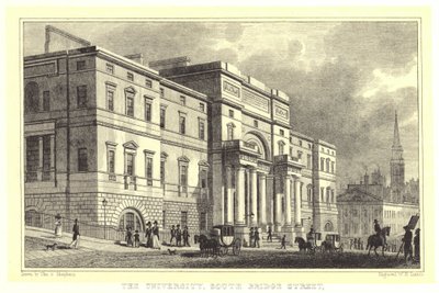 Universitetet, South Bridge Street (gravering) av Thomas Hosmer (after) Shepherd