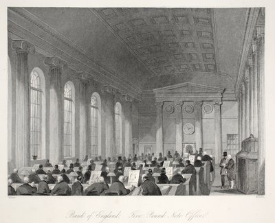 Bank of England - Five Pound Note Office, fra puben 