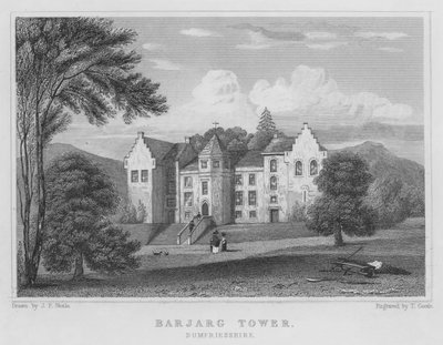Barjarg Tower, Dumfriesshire (gravering) av Thomas Hosmer Shepherd