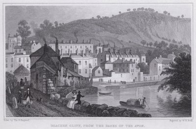 Beachen Cliff, fra bredden av Avon (gravering) av Thomas Hosmer Shepherd