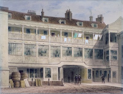 Belle Sauvage Yard, Ludgate Hill, London, c1850 av Thomas Hosmer Shepherd