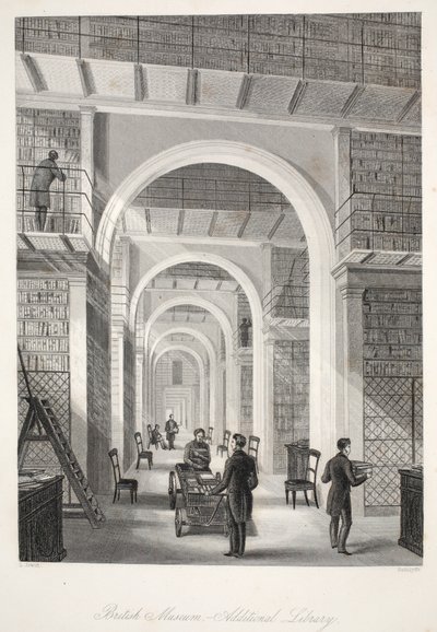 British Museum, tilleggsbiblioteket, fra puben 