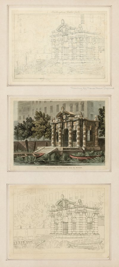Buckingham Stairs Water Gate, fra elven av Thomas Hosmer Shepherd