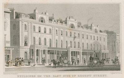 Bygninger på østsiden av Regent Street, London av Thomas Hosmer Shepherd