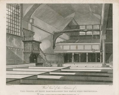 Chapel of St Bartholomew the Great, West Smithfield av Thomas Hosmer Shepherd