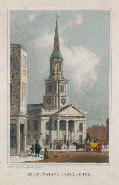 Church of St Leonard, Shoreditch av Thomas Hosmer Shepherd
