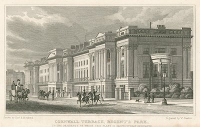Cornwall Terrace, Regent's Park, London av Thomas Hosmer Shepherd
