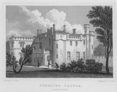Cortachy Castle, Forfarshire (gravering) av Thomas Hosmer Shepherd