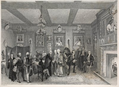 Council Chamber, Vintner's Hall, fra puben 'London Interiors with their Costumes and Ceremonies'. Joseph Mead, London, ca. 1843 (stålgravering) av Thomas Hosmer Shepherd