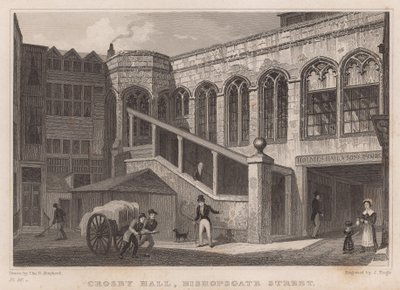 Crosby Hall, Bishopsgate Street, London av Thomas Hosmer Shepherd