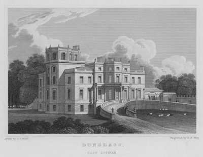 Dunglass, East Lothian (gravering) av Thomas Hosmer Shepherd