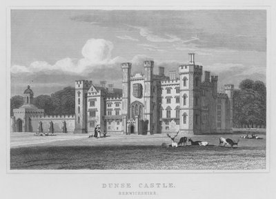 Dunse Castle, Berwickshire (gravering) av Thomas Hosmer Shepherd