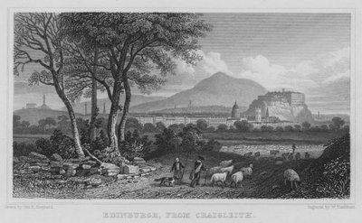 Edinburgh, fra Craigleith (gravering) av Thomas Hosmer Shepherd