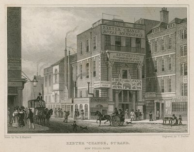 Exeter Change, The Strand, London av Thomas Hosmer Shepherd
