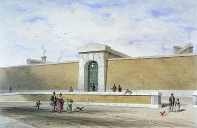 Gateway of Bridewell Prison, Tothill Fields, Westminster, London, c1850. av Thomas Hosmer Shepherd