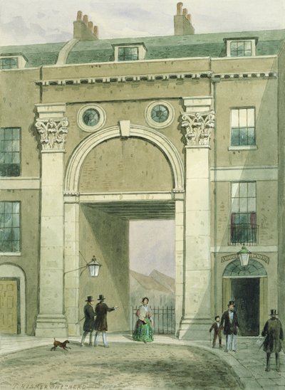 Gateway to the River, Essex Street, 1857 av Thomas Hosmer Shepherd