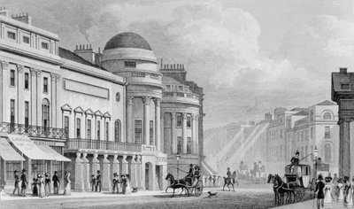Harmonic Institution, Regent Street, London. 1827 av Thomas Hosmer Shepherd