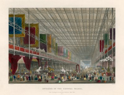 Interiør av Crystal Palace, eller, flott bygning for internasjonal utstilling, Hyde Park av Thomas Hosmer Shepherd