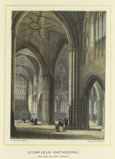 Lichfield Cathedral, utsikt fra det nordlige transeptet av Thomas Hosmer Shepherd