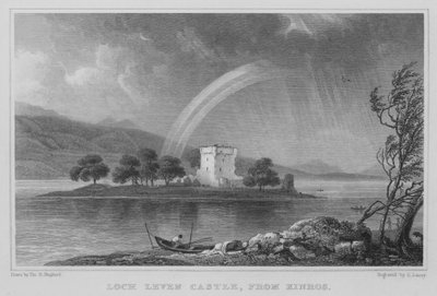 Loch Leven Castle, fra Kinros (gravering) av Thomas Hosmer Shepherd