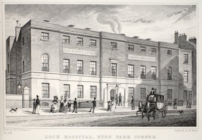 Lock Hospital, Hyde Park Corner, fra puben 