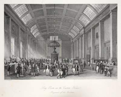 Long Room i Custom-House, fra puben 