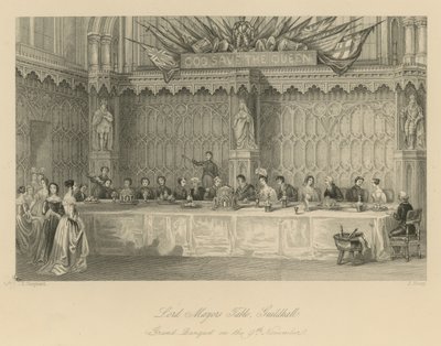 Lord Mayors bord, Guildhall av Thomas Hosmer Shepherd