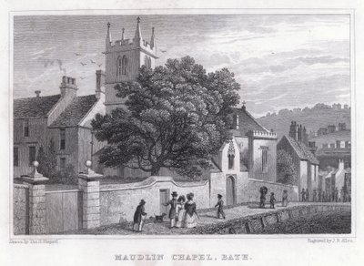Maudlin kapell, Bath (gravering) av Thomas Hosmer Shepherd
