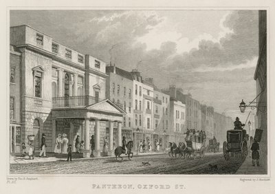 Pantheon, Oxford Street, London av Thomas Hosmer Shepherd