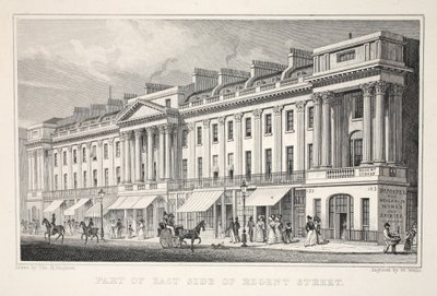 En del av østsiden av Regent Street, fra puben 