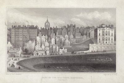 En del av gamlebyen i Edinburgh av Thomas Hosmer Shepherd