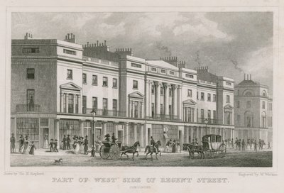 En del av vestsiden av Regent Street, London av Thomas Hosmer Shepherd