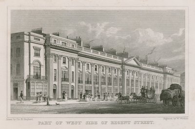 En del av vestsiden av Regent Street, London av Thomas Hosmer Shepherd