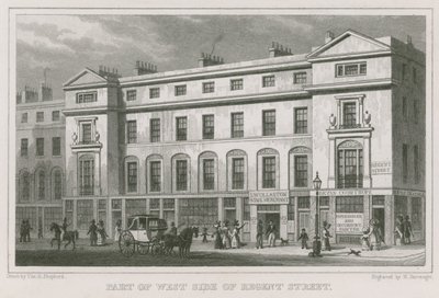 En del av vestsiden av Regent Street, London av Thomas Hosmer Shepherd