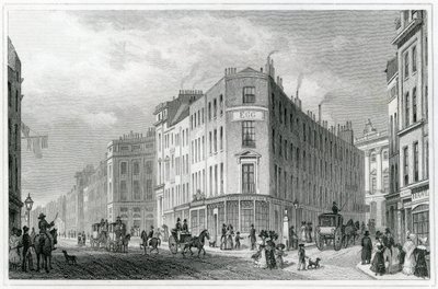 Piccadilly, fra Coventry Street, 1830 av Thomas Hosmer Shepherd
