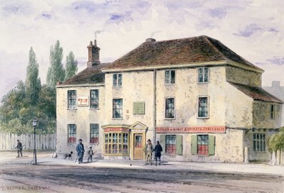 Pied Bull Public House, 1848 (wc på papir) av Thomas Hosmer Shepherd