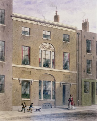 Plumbers Hall i Great Bush Lane, Cannon Street, 1851 av Thomas Hosmer Shepherd