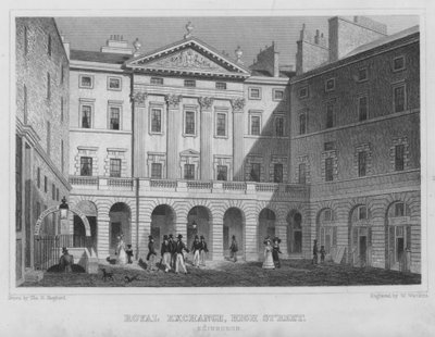 Royal Exchange, High Street, Edinburgh (gravering) av Thomas Hosmer Shepherd