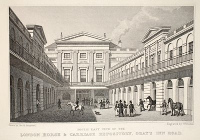 S.E. Utsikt over London Horse and Carriage Repository, Gray